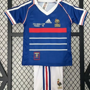 Kids Zidane France 1998 Retro Kit